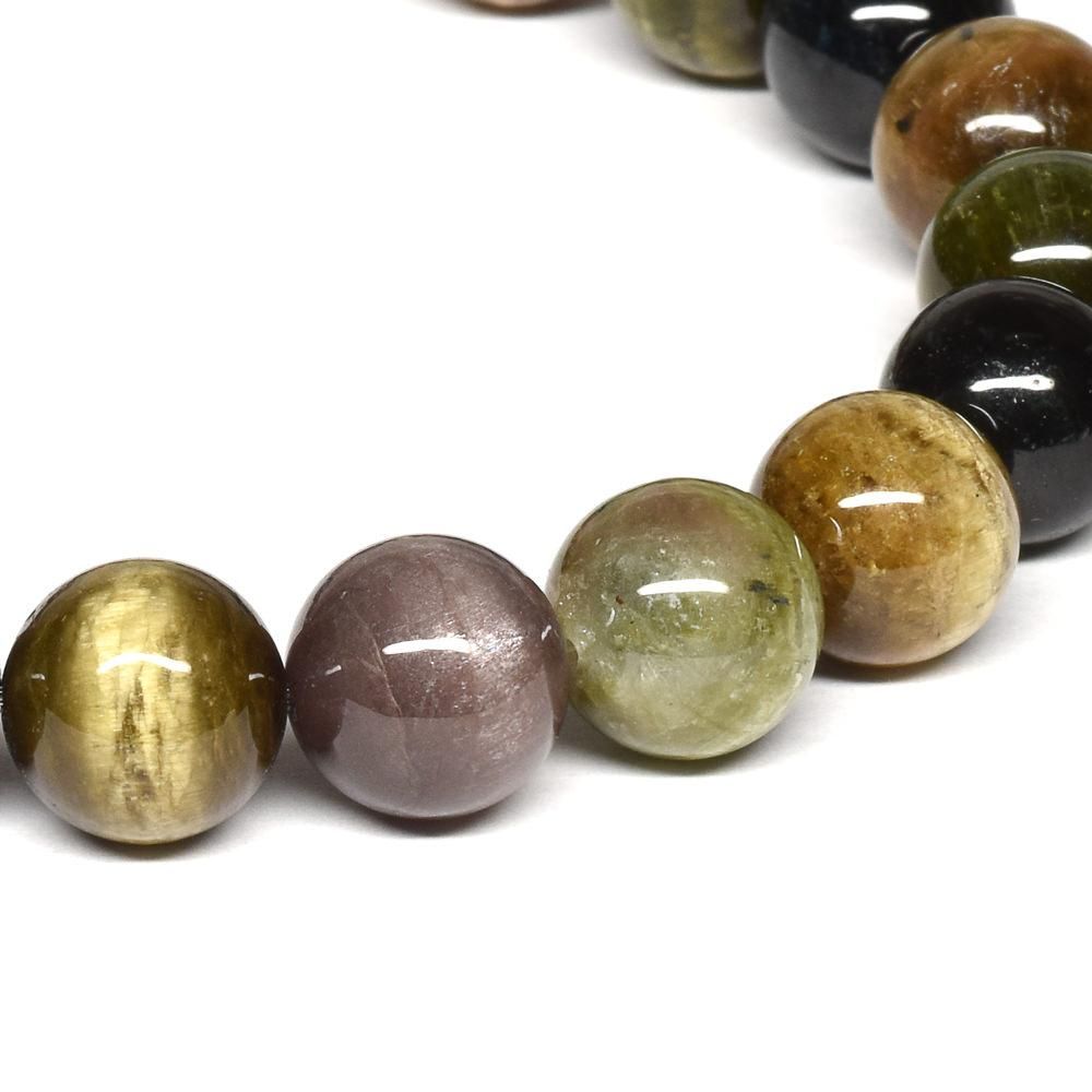 マルチカラートルマリンキャッツアイ ブレスレット 9mm #NM025