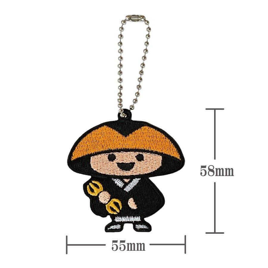 千糸繍院オリジナル 刺繍キーホルダー こうやくん - 刺繍縫工処 千糸繍