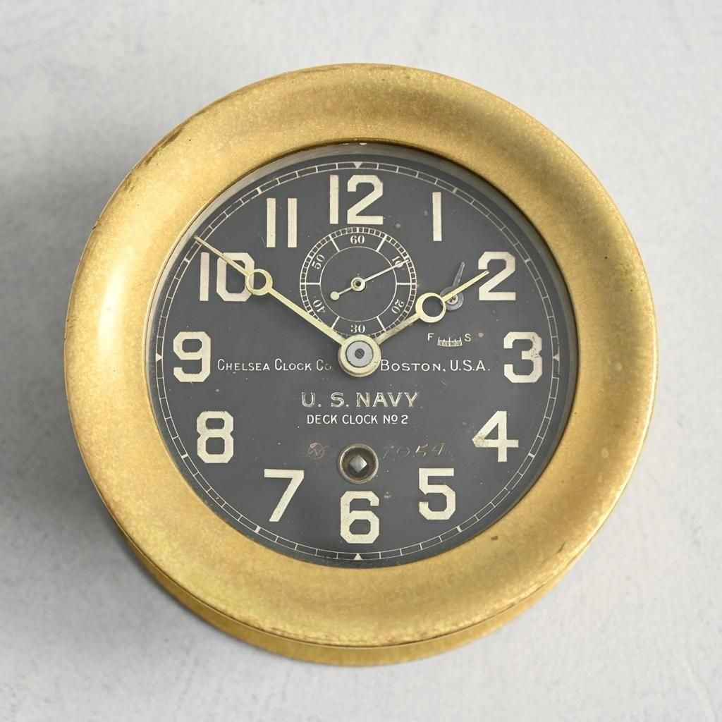 WW2 U.S.N SHIP DECK CLOCK（CHELSEA CLOCK CO） - 古着屋 ｜ mushroom
