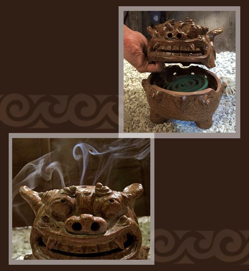 香炉シーサー - 喜器 (kiki)沖縄の器(やちむん) 琉球ガラス 雑貨の通販