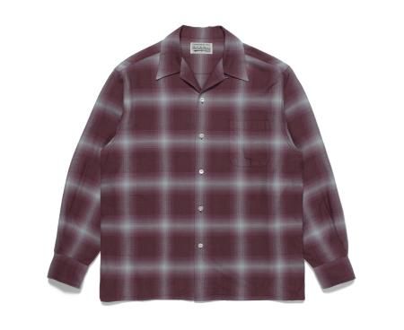 WACKO MARIA (ワコマリア) OMBRE CHECK OPEN COLLAR SHIRT L/S(TYPE-2