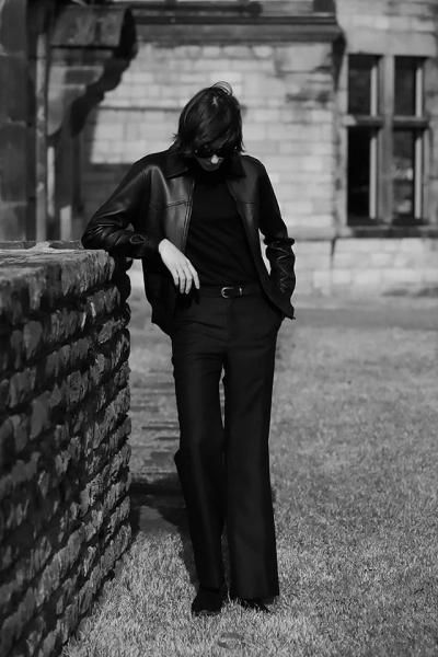 MINEDENIM(マインデニム) Sheep Leather Zipup Rib JKT(シープレザー