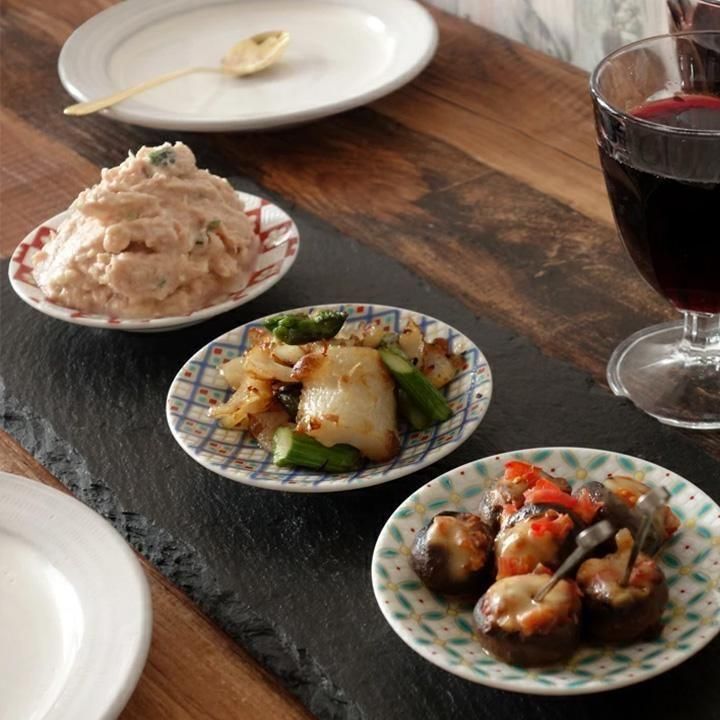 5柄から選べる色絵豆皿/青郊窯