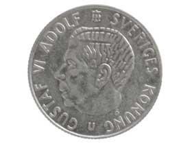 グスタフ6世アドルフ1クローナ銀貨|コレクターズショップトモリンズ24