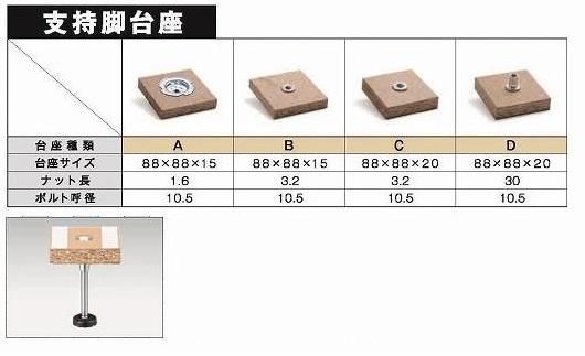 WP型支持脚 WP-50,55,70,80,105,125,155,185,215- 床建材ネット