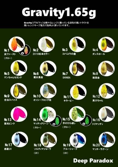トップマイスターキャンタ氏New Brand】Gravity1.35g/1.65g グラビティ