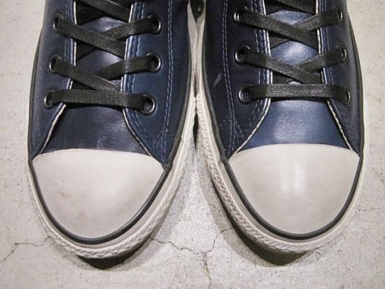 converse×John Varvatos Burnished Leather ALL STAR Hi Navy - Laid