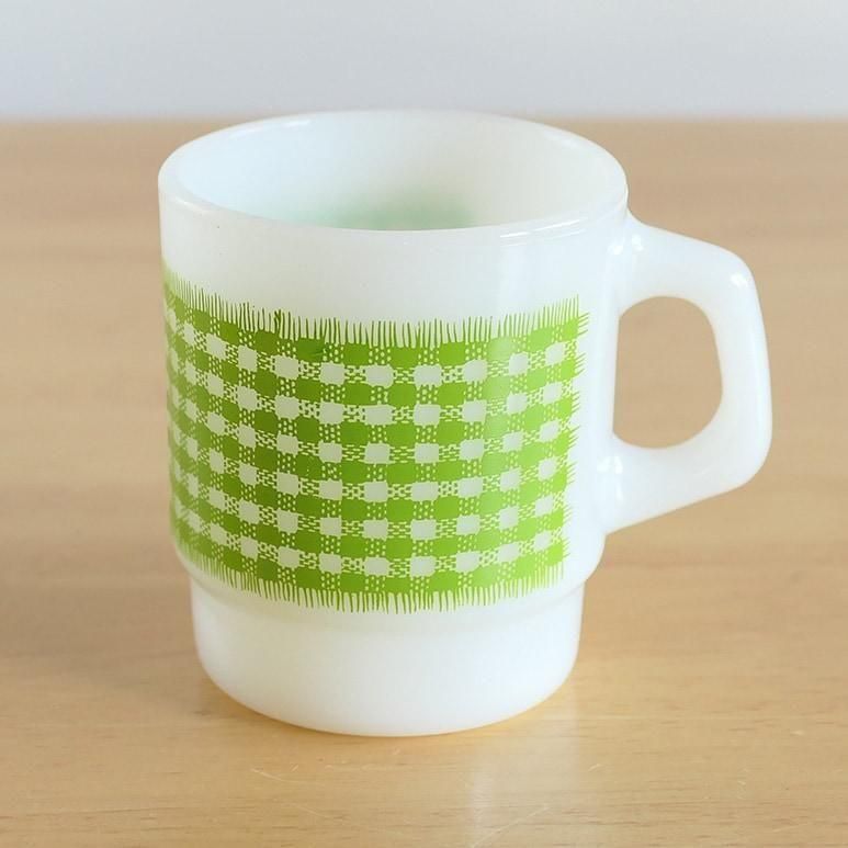 ☆4】ファイヤーキング ギンガムチェック 黄緑 c - ヴィンテージ輸入