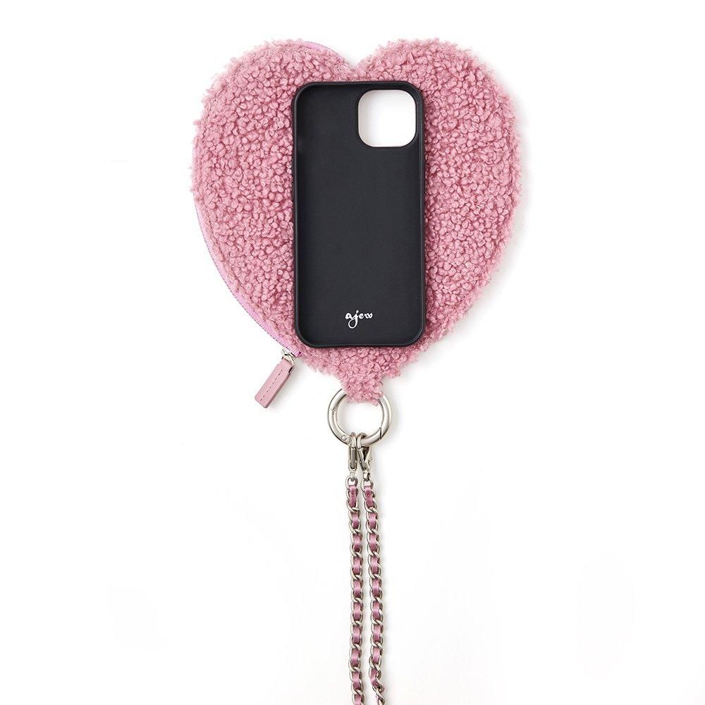 fluffy dress HEART | iPhone15ProMax / pink - ajew