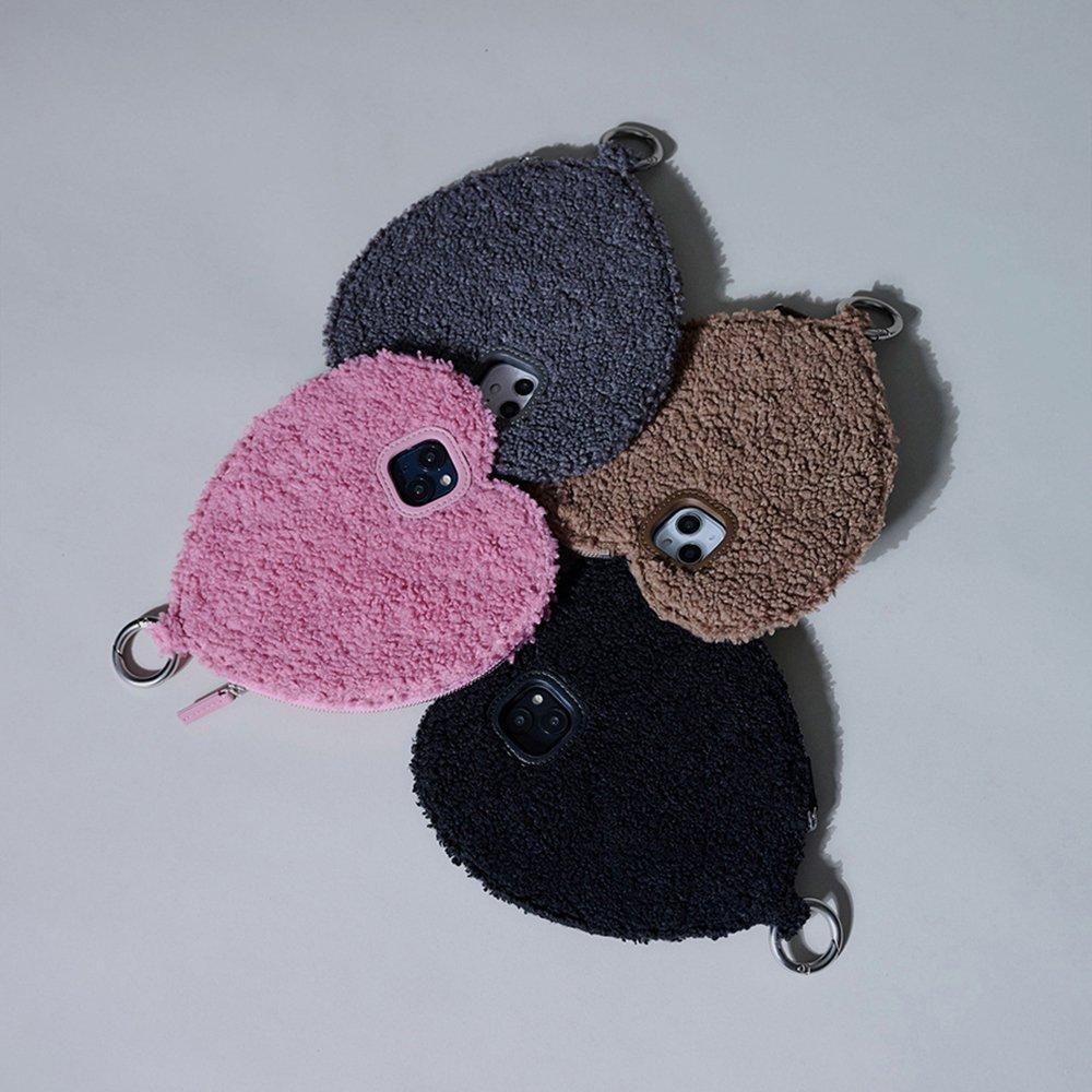 fluffy dress HEART | iPhone16 / black - ajew