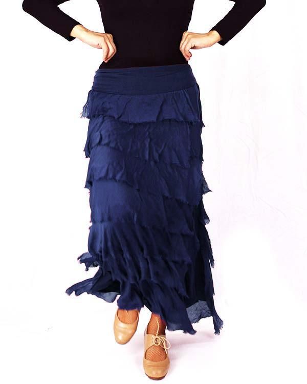 練習用ファルダParpadeo うすいグレー - フラメンコ衣装のマンサニー