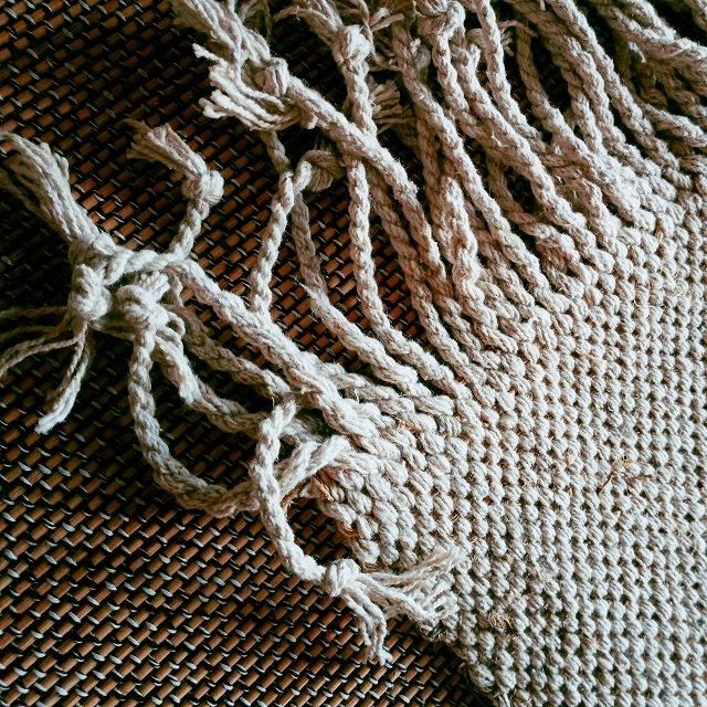 天然繊維ヨガマット 手紡ぎ手編みのスペッシャル 【手紡ぎヘンプ