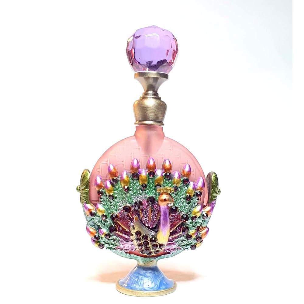 孔雀の香水瓶 パープル 香水ボトル｜ アンティーク ヴィンテージ