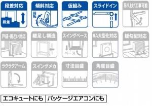 エアコン室外機架台(耐食アルミ合金製) 二段置台 オーケー器材 K-AW6HL