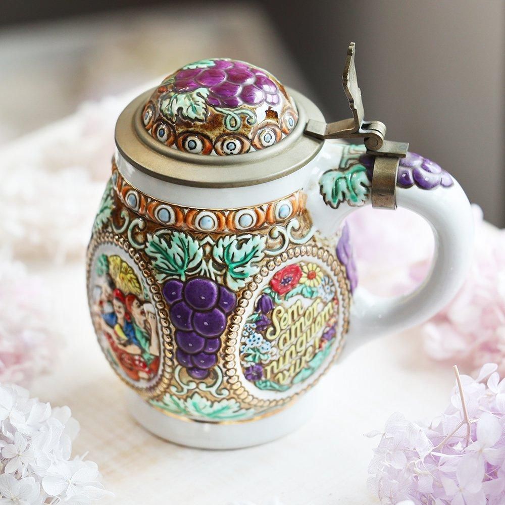 イタリア製金彩緑色デキャンタボトル - 海福雑貨通販部