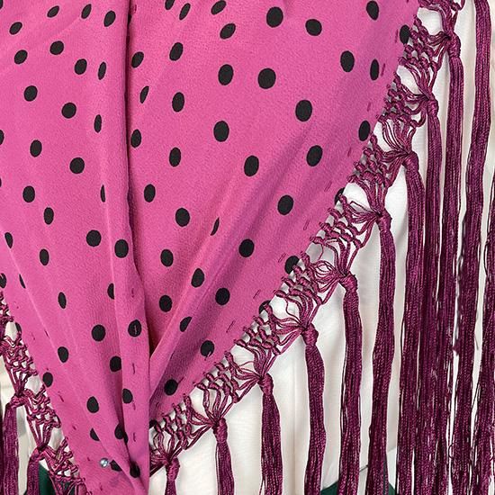 全3色 小さな水玉のマントンシージョ - オリジナル フラメンコ衣装