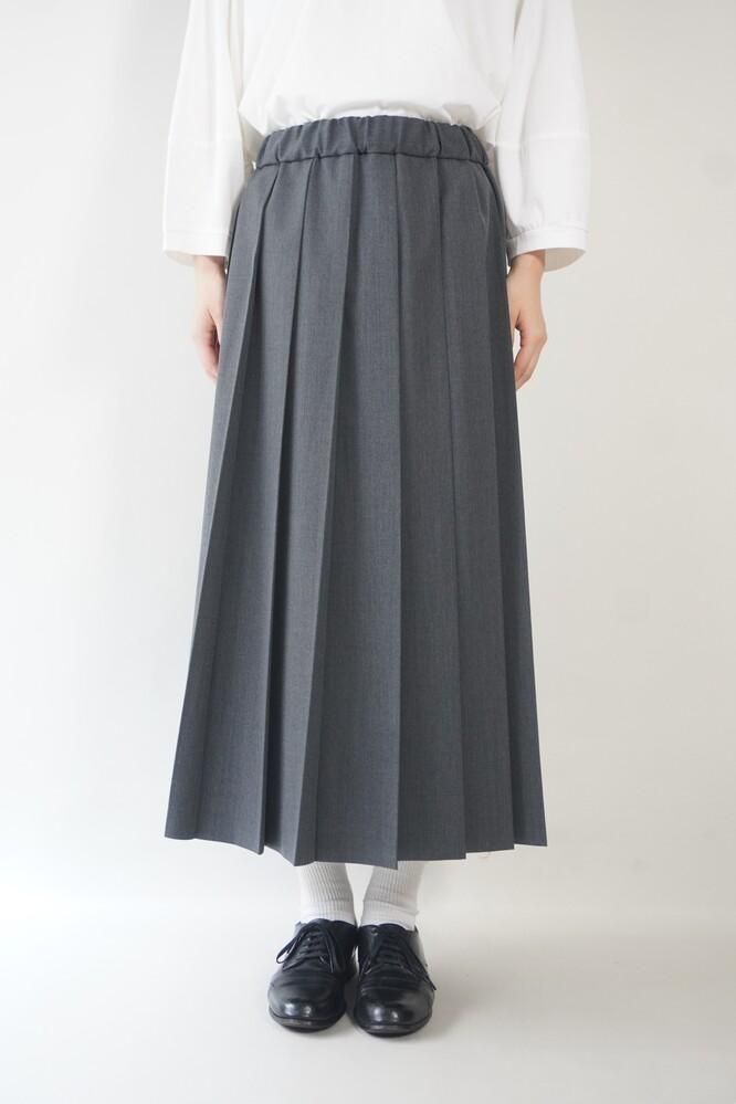 A PIECE OF LIBRARY】スマートウールクラシックプリーツスカート