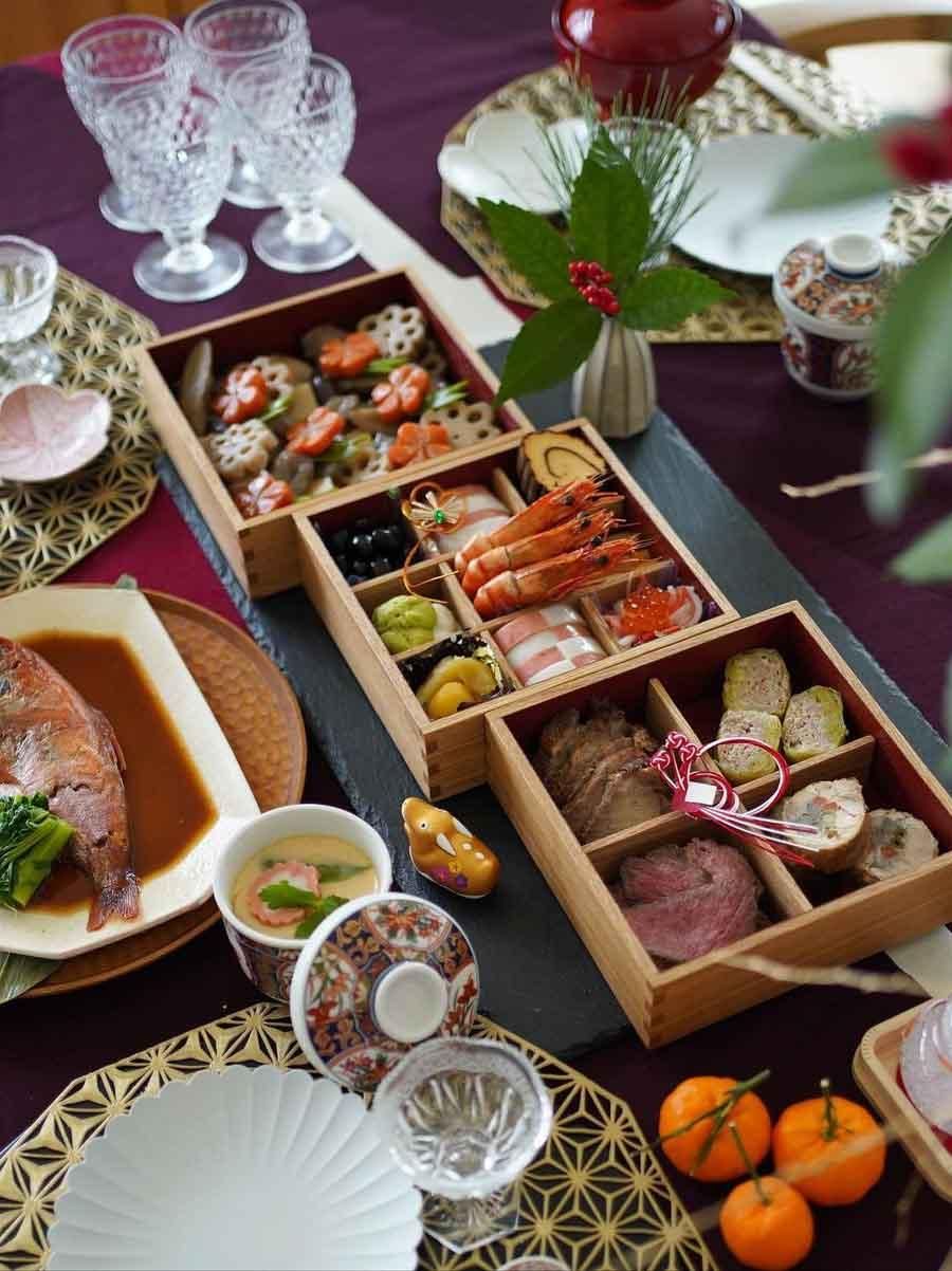 タモ白木塗｜6寸三段重箱｜内朱｜松屋漆器店｜和食器通販｜うちる｜和