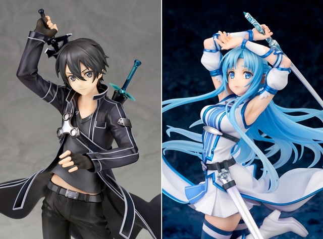 SAO』黒の剣士「キリト」＆ウンディーネ「アスナ」がフィギュア化
