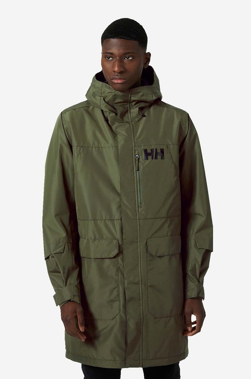 Helly Hansen rain jacket Rigging Ins Rain Coat men's green color