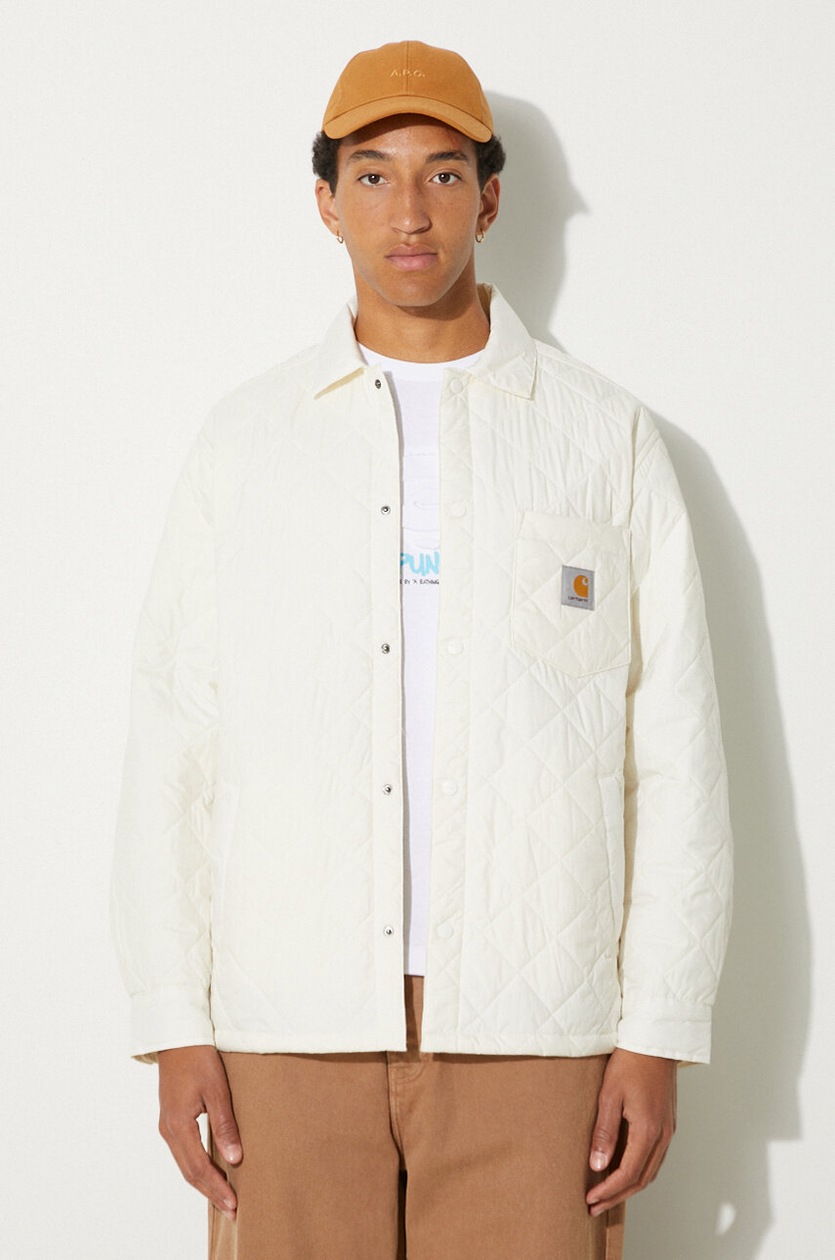 Carhartt WIP jacket Wadeson men's beige color I034363.D6XX at PRM US