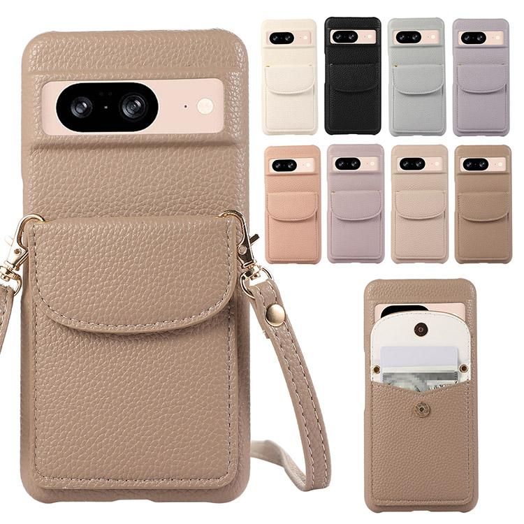 Pixel8a ケース スマホショルダー カバー PUレザー+プラスチック ョ