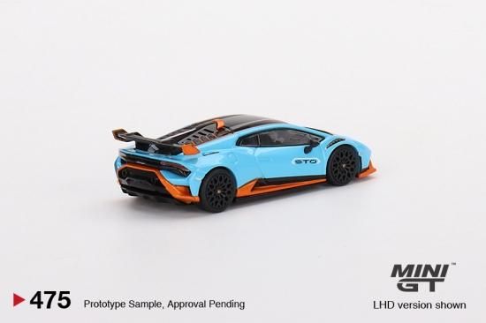 MINI GT 1/64 Lamborghini Huracan STO Blue Laufey 475L 左
