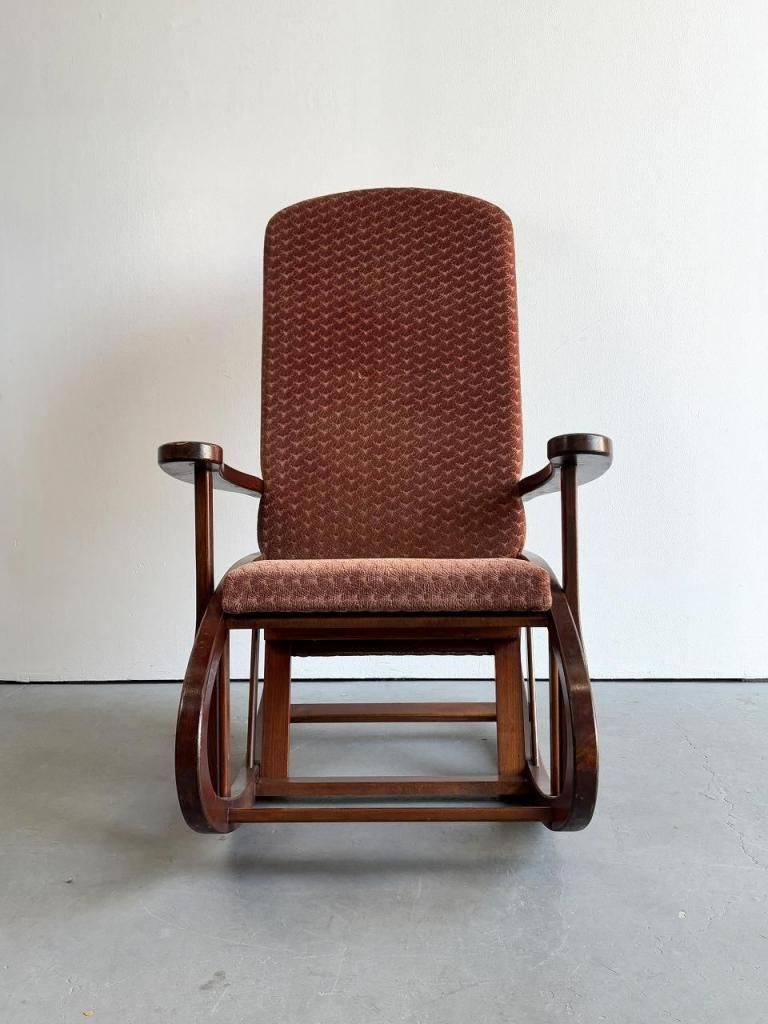 ヴィンテージ ファブリック ロッキングチェア - アンティーク