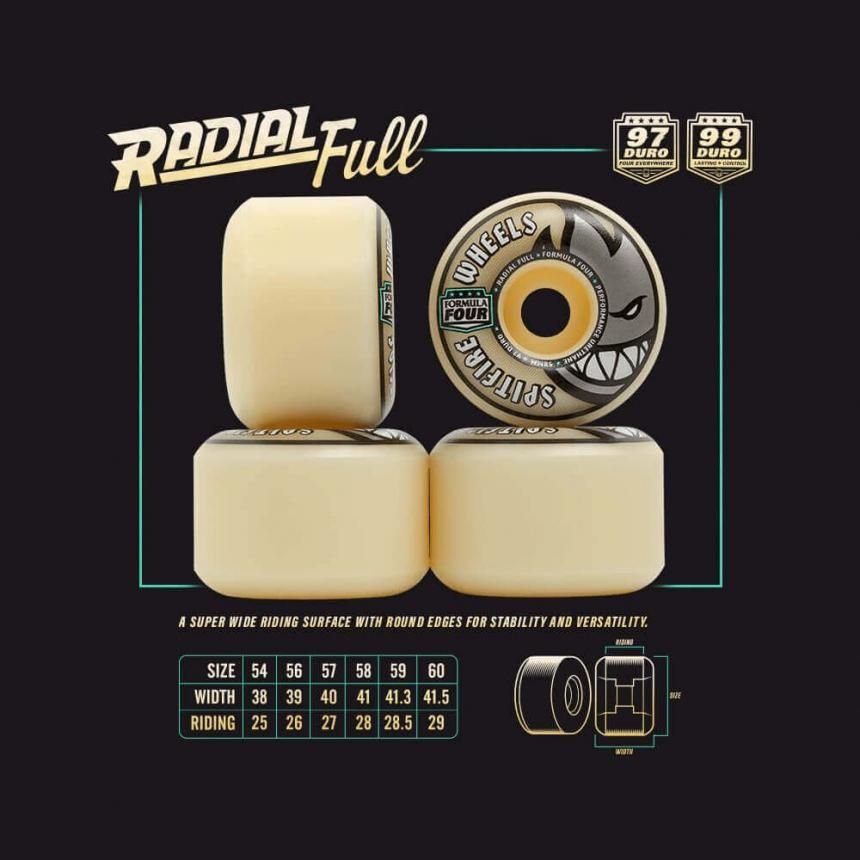 SPITFIRE F4 HOT HAND RADIAL FULL WHEEL 【99DU/56mm】 (スピット