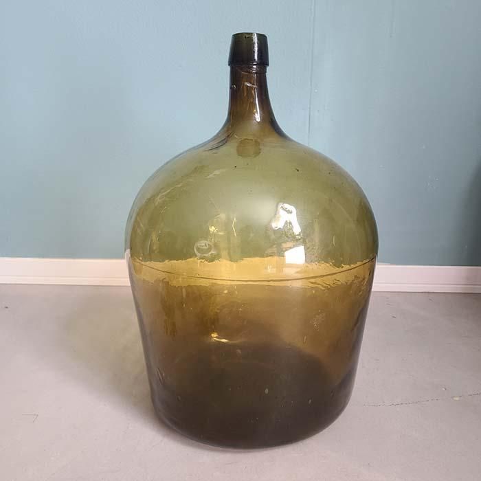 古道具・昭和レトロガラス・デミションボトル・カーキブラウン | 旅