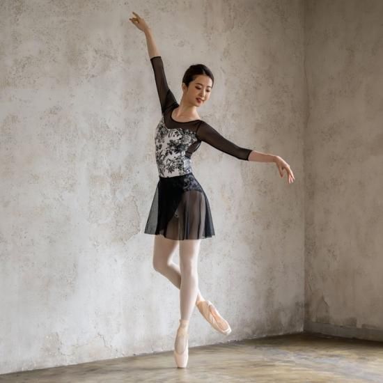 モノトーン|ブラック|ハートビスチェ|バレエ レオタード - Arie