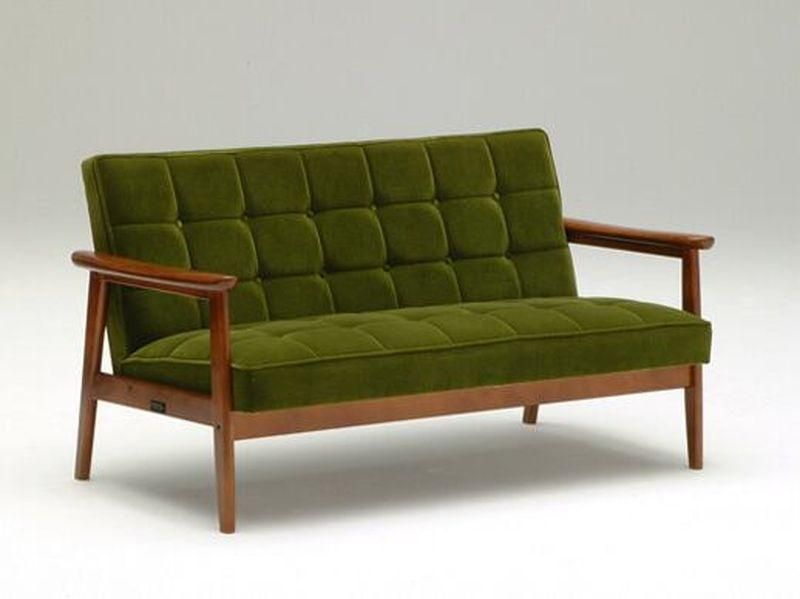 カリモク60 | Kチェア2シーター モケットグリーン - Apartment online