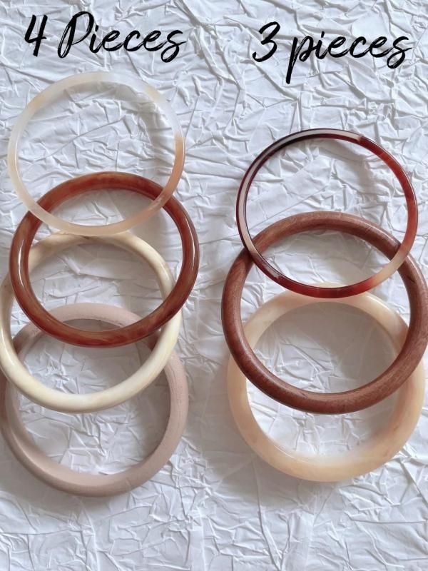 ウッド＆アクリルバングル4本セット - ImPARFAIT アンパルフェ