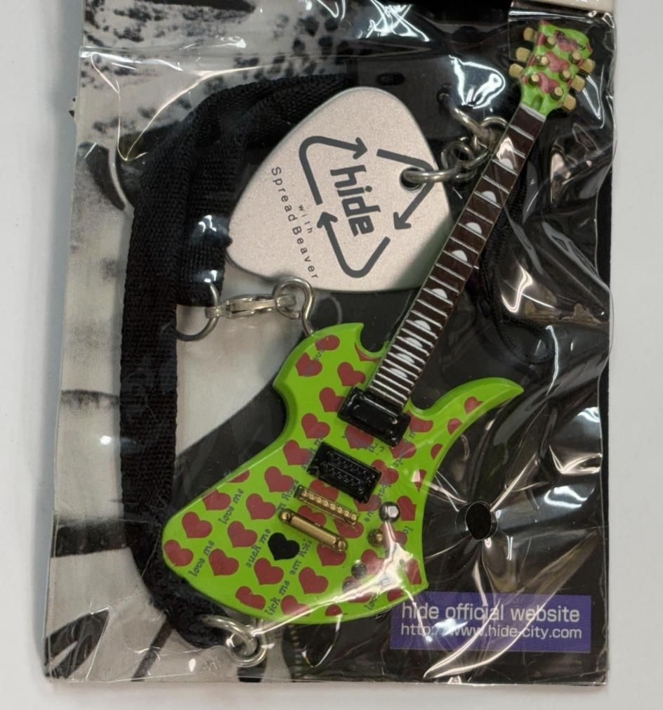 hide 携帯ストラップ ギターコレクション2 ピック付 MG-X（グリーン