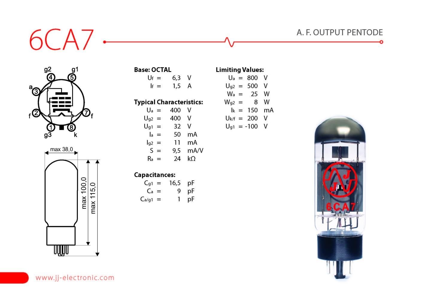 JJ 6CA7 - テクソル オンラインショップ | 高品質真空管 （オーディオ
