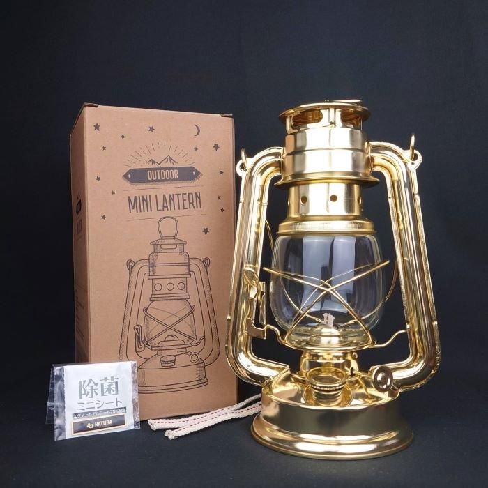 金メッキオイルランタンセット | NATURA - ≪防災グッズ キャンプ用品