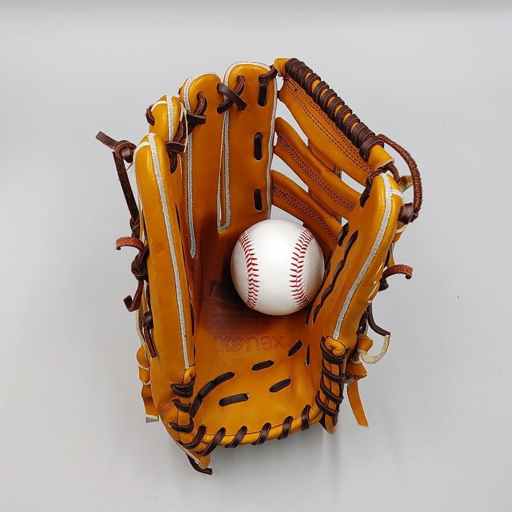 クリーニング済み (高校野球対応)】 ザナックス 硬式グローブ / 外野手