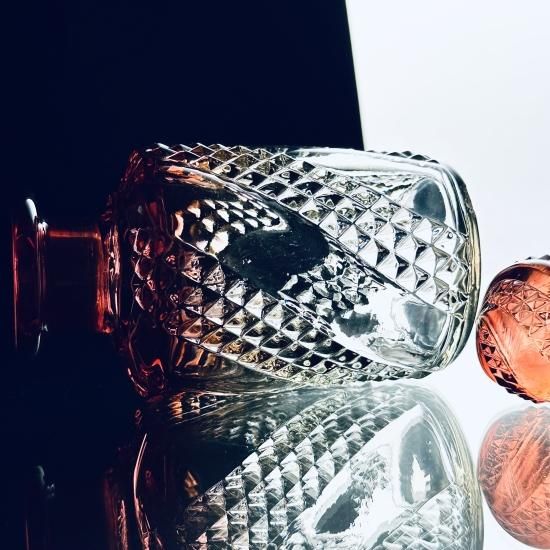 薔薇色のオールドバカラ セルポンティーヌの香水瓶 #大24【1916年