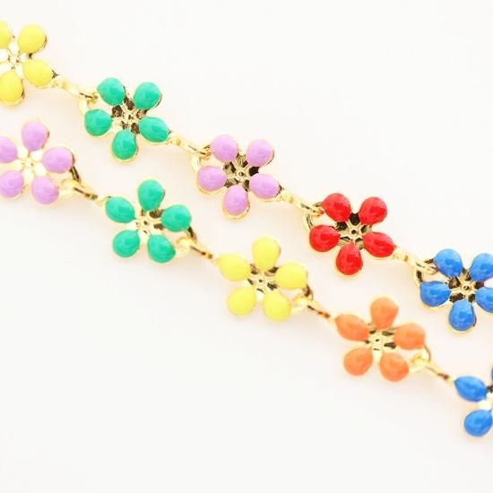 春模様 フラワー チェーン | 切り売り 20cm - アクセサリーパーツ