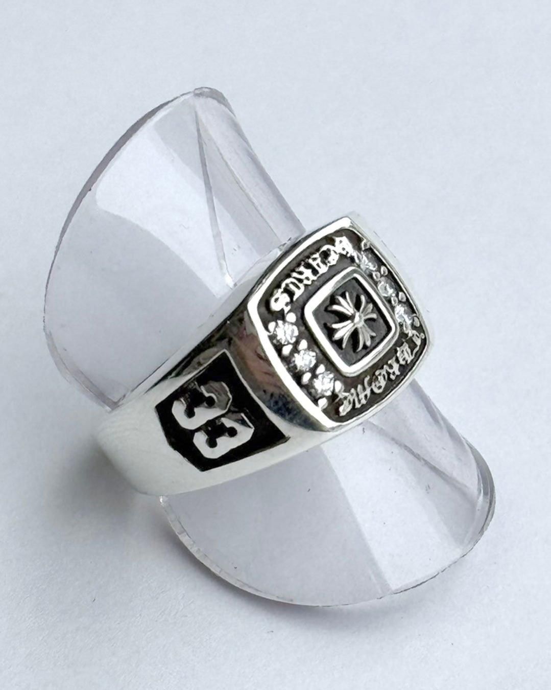 CHROME HEARTS｜RING CHAMPION 33 SML CH PLUS DIAMOND｜925 SILVER
