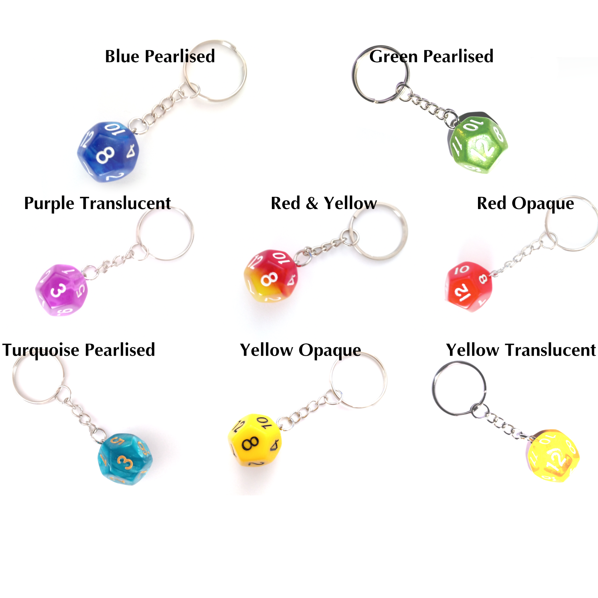 The Board Game Survival Kit 2.0 by Atikin Games - D12 Dice Keyring