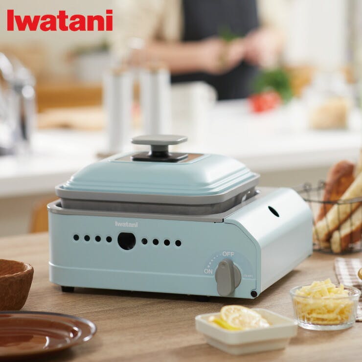 イワタニ カセットフー カセットガスホットプレート ミニマル ブルー