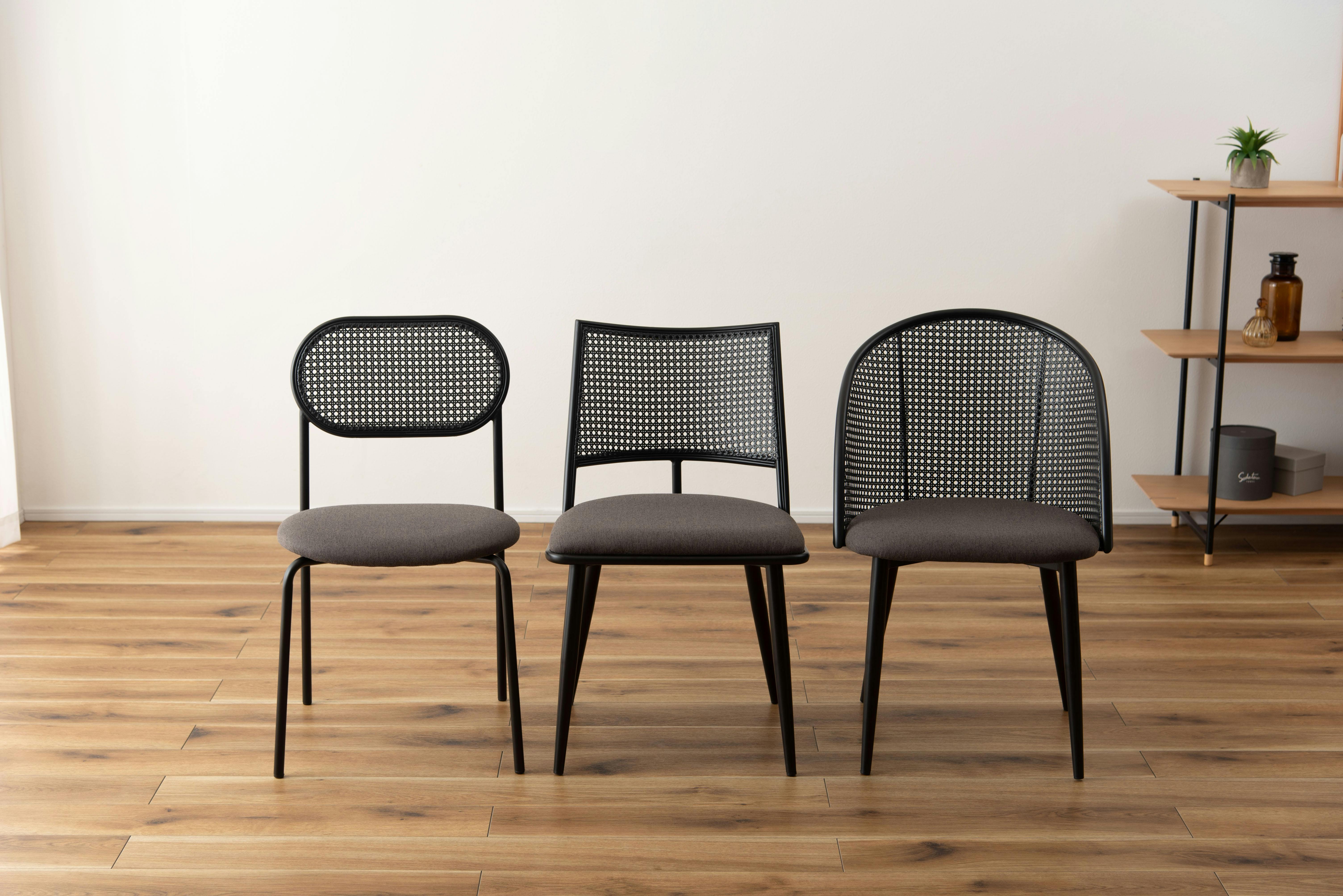 Room Essence チェア W51×D54×H80×SH46 ダークグレー 組立式