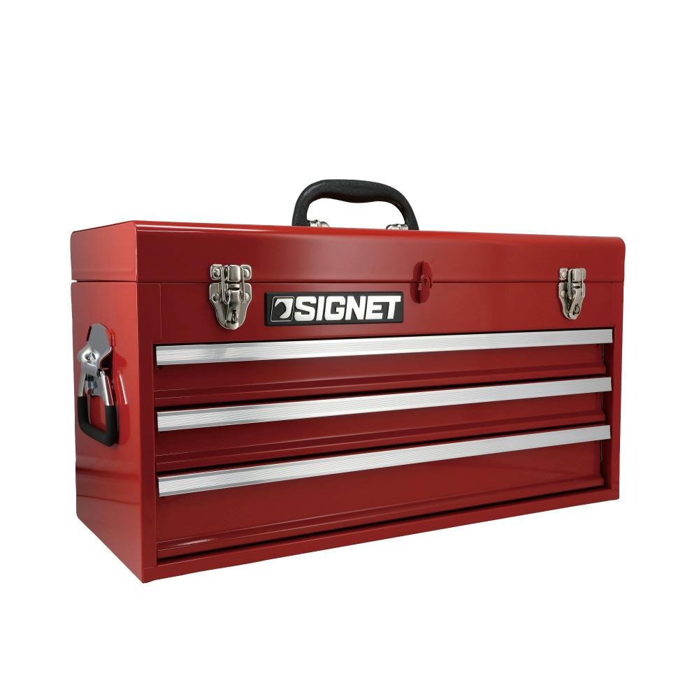 SIGNET 3段式 ツールボックス レッド 54340W/O 工具箱 持ち運び 収納