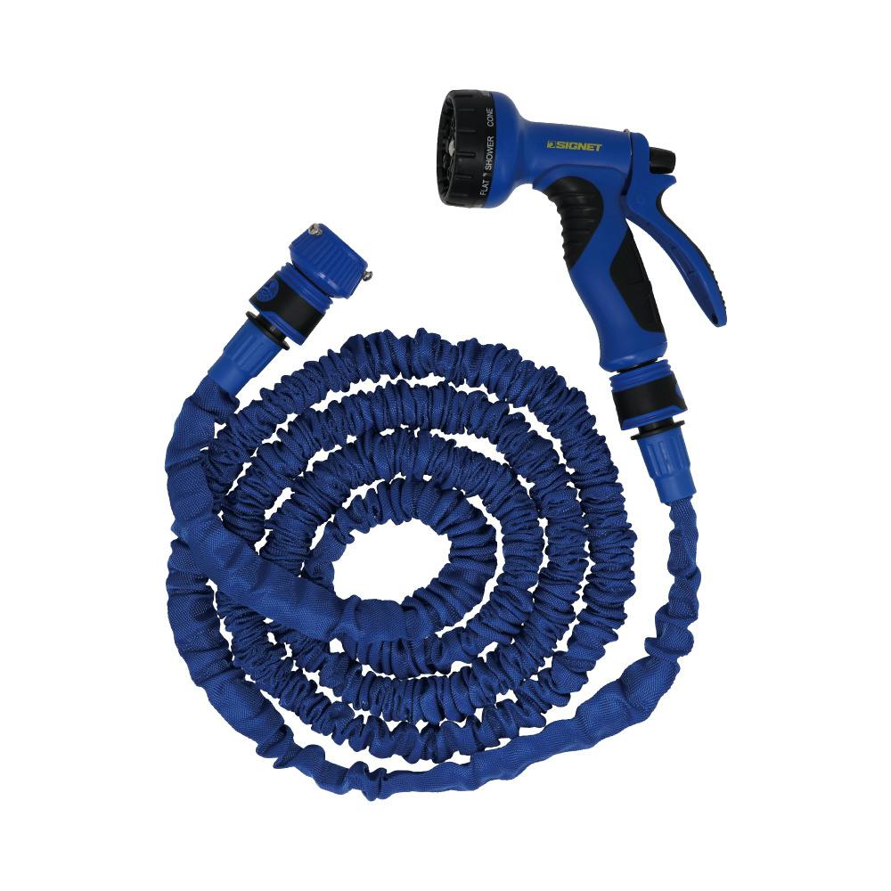 SIGNET 伸縮ホース 7.5m 3倍伸長 10パターン 散水ノズル付 99877
