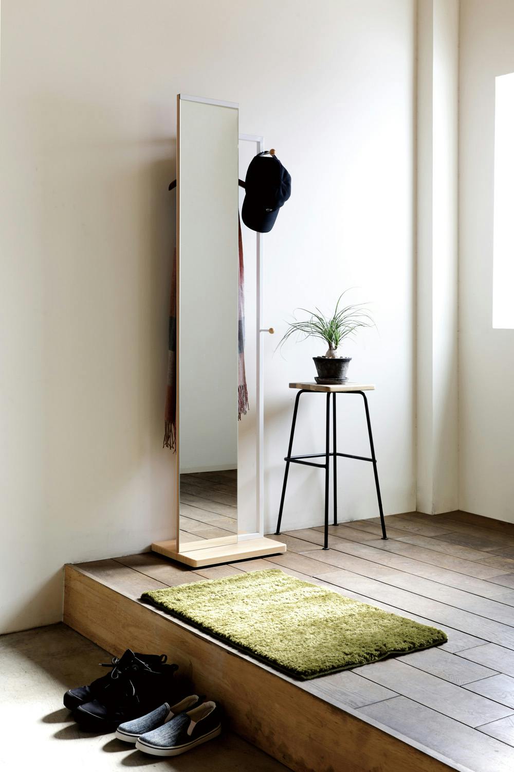 KOEKI 弘益 UTILITY HM-400(NA) ハンガー付ミラー 40×30×163 鏡：25