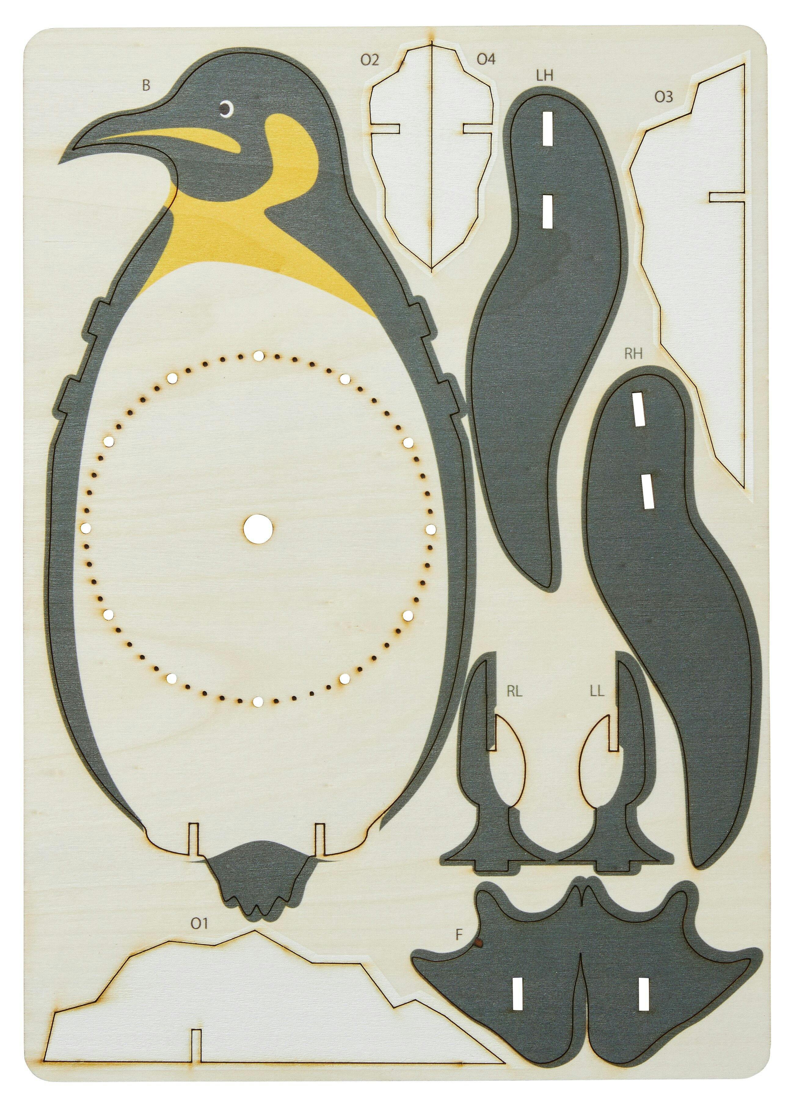 セトクラフト クロックパズル(ペンギン) 6個セット W24-0034-6【別送品