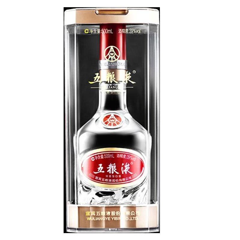 五粮液股份五粮液39度浓香型白酒500ml 单瓶装(新老包装随机发货)【价格