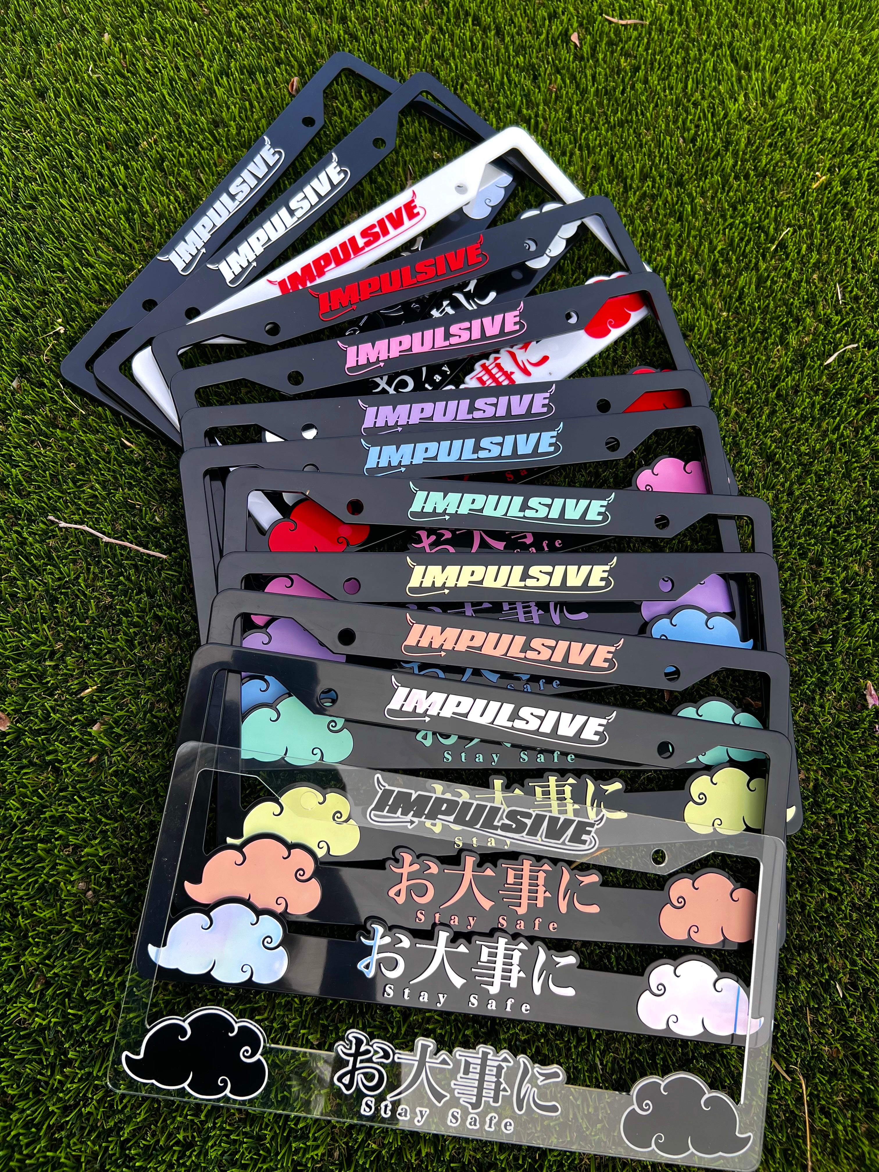 IMPULSIVE LLC STAY SAFE LICENSE PLATE FRAME - ANIME JAPANESE