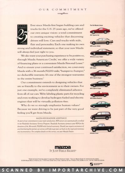 1995 Mazda 929 Brochure - ImportArchive